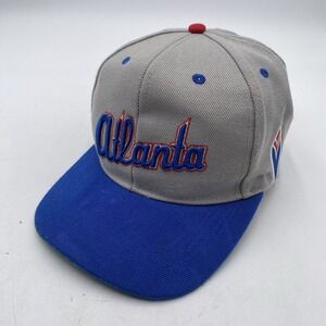 Atlanta Braves Hat Throwback Script Logo SnapBack Napa Stadium Giveaway Cleaned